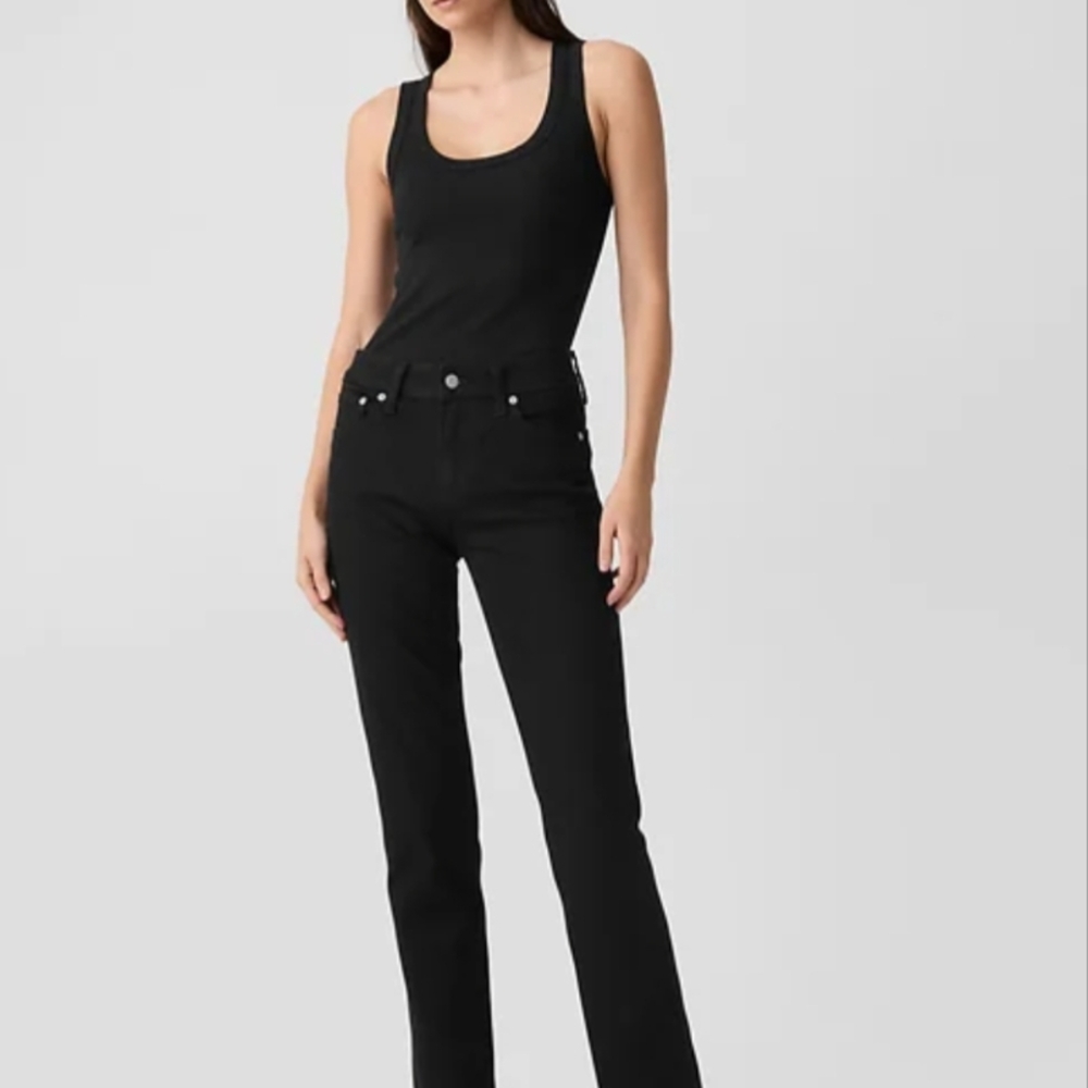 Black Cigarette Straight Leg GAP Factory Jeans